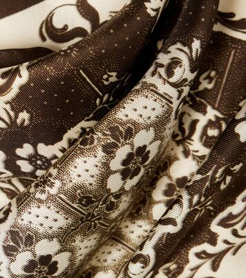 Violet floral silk scarf | Alémais