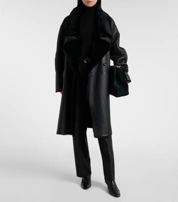 Shearling-lined leather coat | Toteme