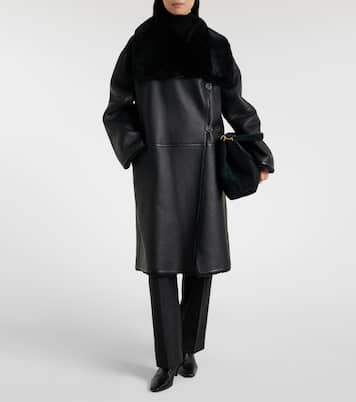 Shearling-lined leather coat | Toteme
