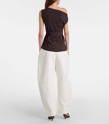 High-rise cotton barrel-leg pants | Róhe
