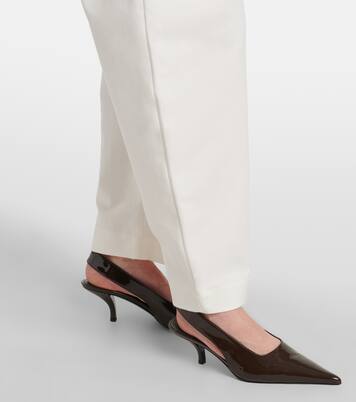 High-rise cotton barrel-leg pants | Róhe