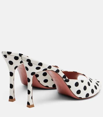 Alexa 95 polka-dot satin mules | Amina Muaddi