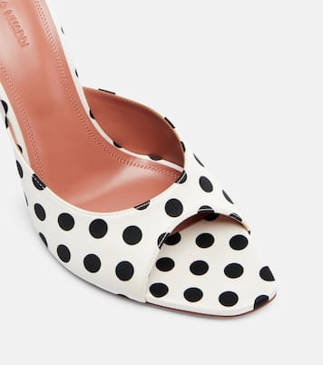 Alexa 95 polka-dot satin mules | Amina Muaddi