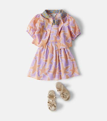 Ruffled printed cotton dress | Stella McCartney Kids