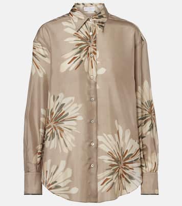 Floral silk shirt | Brunello Cucinelli