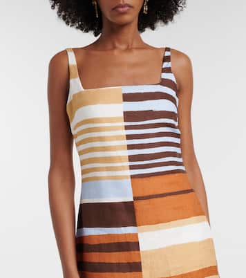 Siela striped linen minidress | Cala de la Cruz