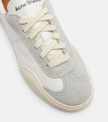 Suede-trimmed leather sneakers | Acne Studios