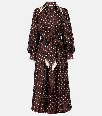 Polka-dot belted silk shirt dress | Zimmermann