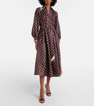 Polka-dot belted silk shirt dress | Zimmermann
