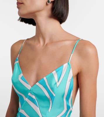 Labirinto silk satin midi dress | Pucci