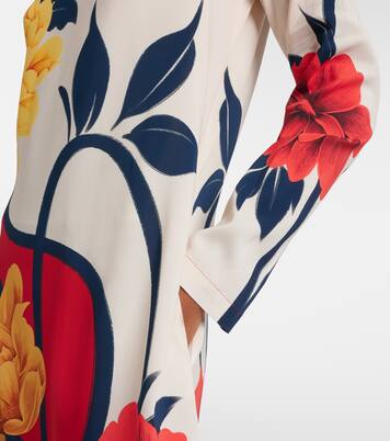 Vestido largo Swing de jersey floral | La DoubleJ