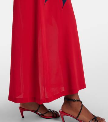 Vestido largo Swing de jersey floral | La DoubleJ