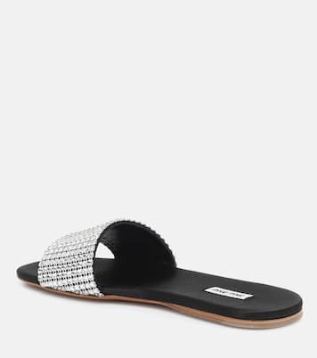 Embellished satin slides | Miu Miu
