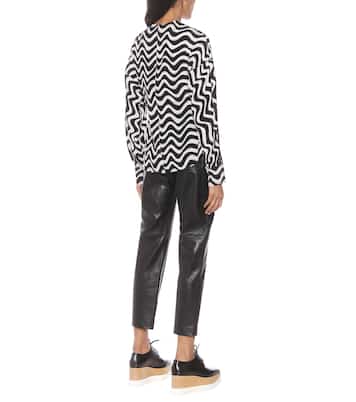 Blusa Illusion a stampa in seta | Stella McCartney