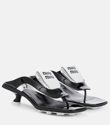 Sandali infradito in pelle | Miu Miu