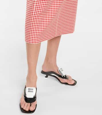 Sandali infradito in pelle | Miu Miu