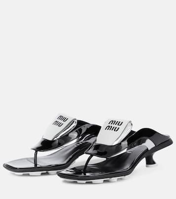 Sandali infradito in pelle | Miu Miu