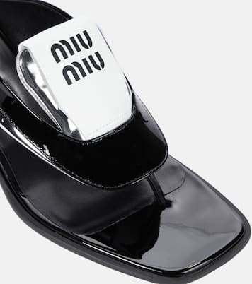 Sandali infradito in pelle | Miu Miu