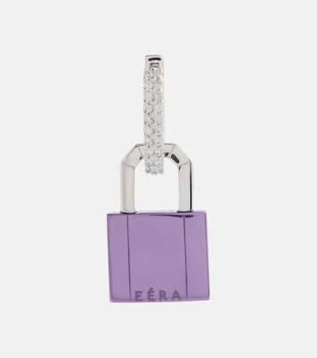 Lock Small 18kt white gold single earring with diamonds | Eéra
