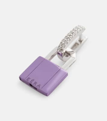 Lock Small 18kt white gold single earring with diamonds | Eéra