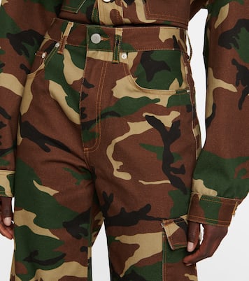 Pantalon cargo en coton à motif camouflage | Alessandra Rich