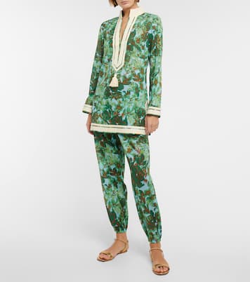 Printed voile pants | Tory Burch