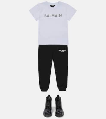 T-Shirt aus Baumwoll-Jersey | Balmain Kids