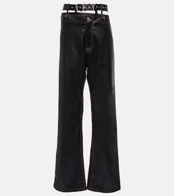 Weite Hose Y Belt aus Lederimitat | Y/Project