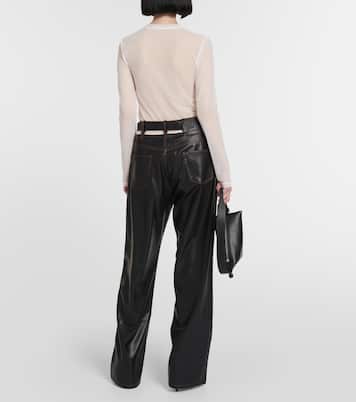 Weite Hose Y Belt aus Lederimitat | Y/Project