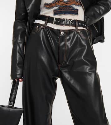 Weite Hose Y Belt aus Lederimitat | Y/Project
