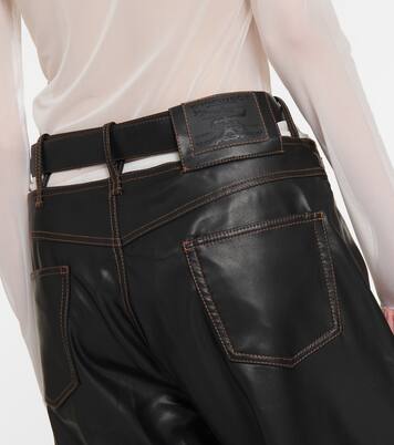 Weite Hose Y Belt aus Lederimitat | Y/Project