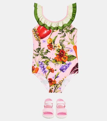 Maillot de bain à fleurs | Dolce&Gabbana Kids