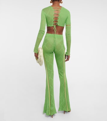 Disco high-rise flared cotton pants | Roberta Einer