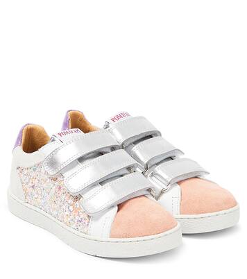 Top Lo Easy Top embellished leather sneakers | Pom d'Api