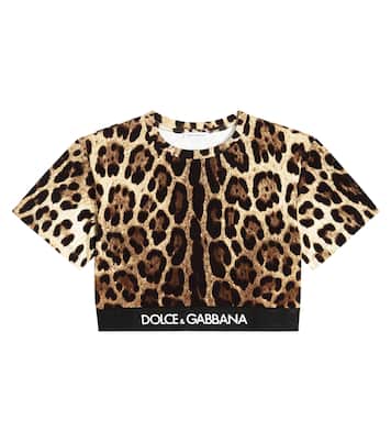 Camiseta en jersey de mezcla de algodón | Dolce&Gabbana Kids