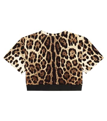 Camiseta en jersey de mezcla de algodón | Dolce&Gabbana Kids