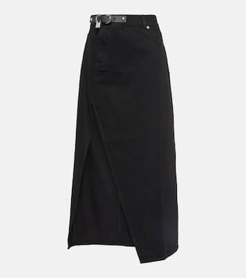 Jupe longue asymétrique en jean | JW Anderson