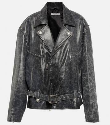 Giacca in pelle con borchie | Alessandra Rich
