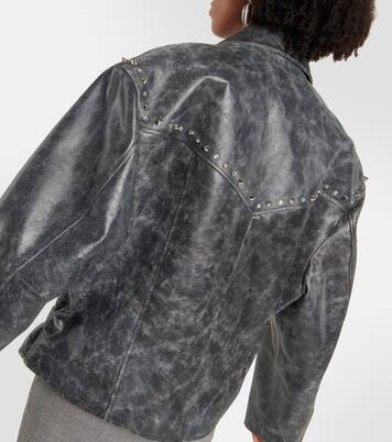 Giacca in pelle con borchie | Alessandra Rich
