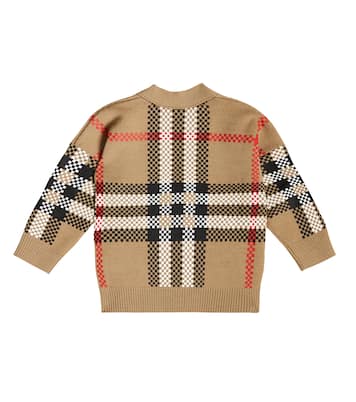 Bébé – Cardigan Vintage Check en laine mélangée | Burberry Kids