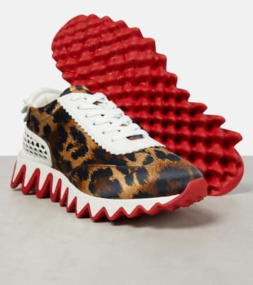 Sneakers Loubishark in raso con pelle | Christian Louboutin