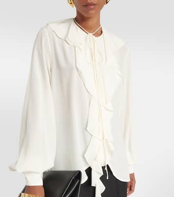 Blusa in seta con volant | Victoria Beckham