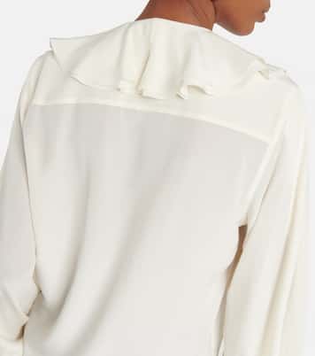 Blusa in seta con volant | Victoria Beckham