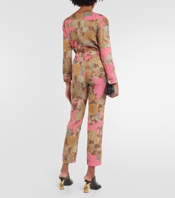 Pantaloni slim a vita media con stampa | Dries Van Noten
