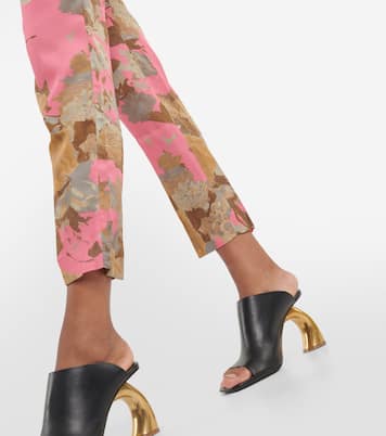 Pantaloni slim a vita media con stampa | Dries Van Noten