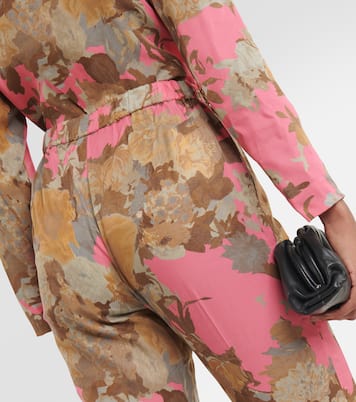 Pantaloni slim a vita media con stampa | Dries Van Noten