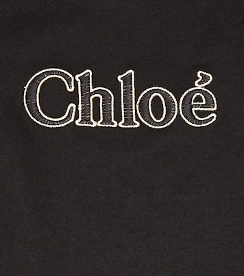 Top in jersey di cotone con logo | Chloé Kids
