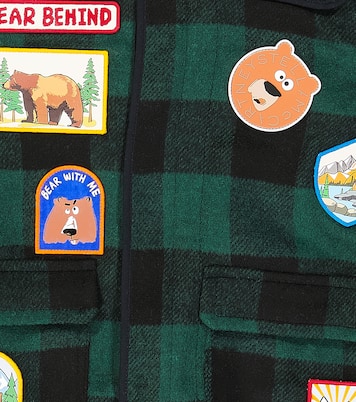 Abrigo con capucha a cuadros | Stella McCartney Kids