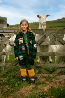 Abrigo con capucha a cuadros | Stella McCartney Kids