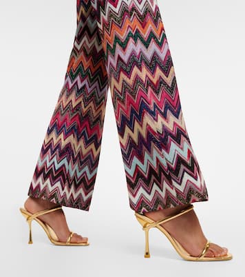 Pantalones flared de lamé en zigzag | Missoni